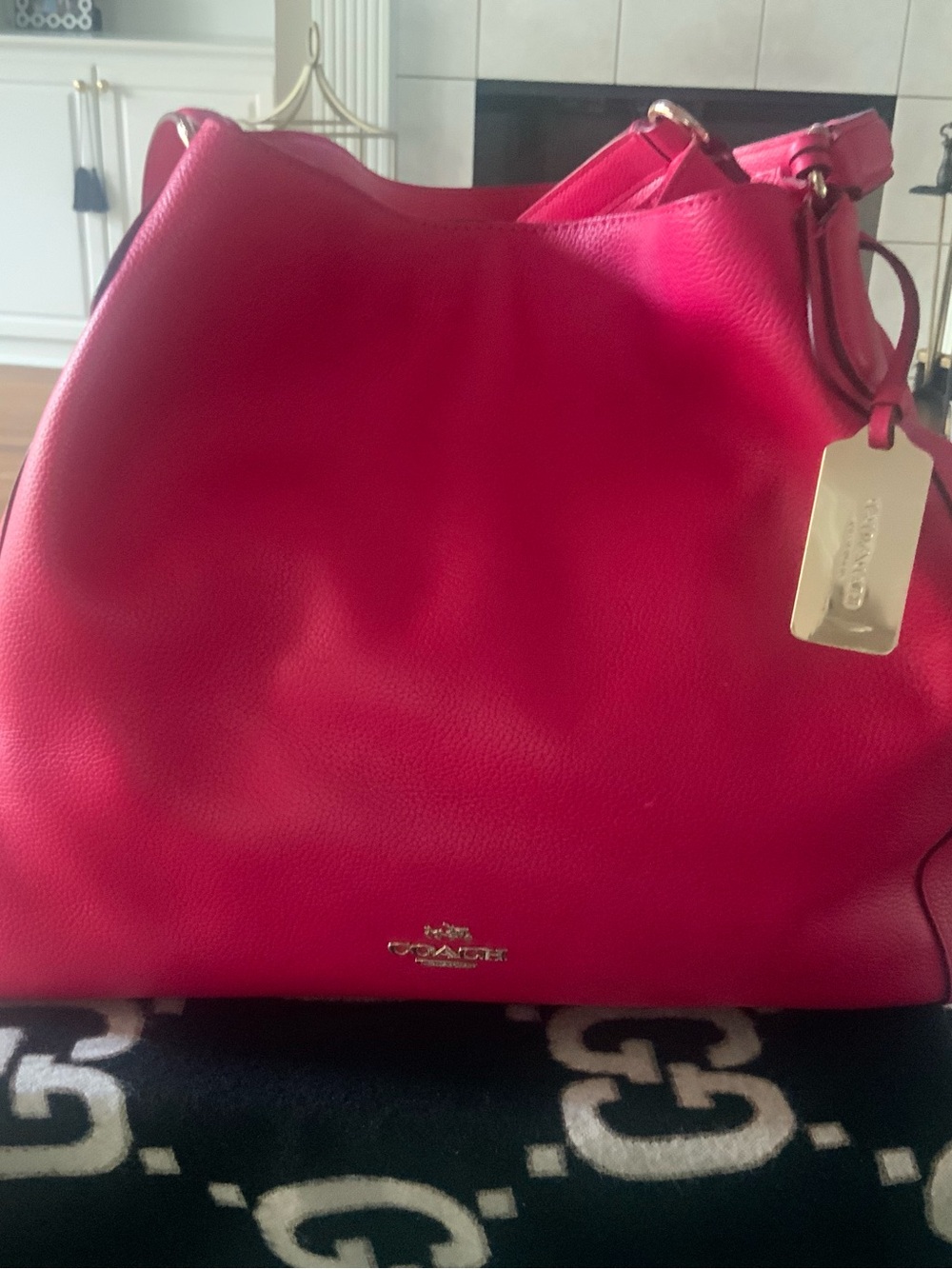 Coach Edie Fuchsia Hot Pink Purse